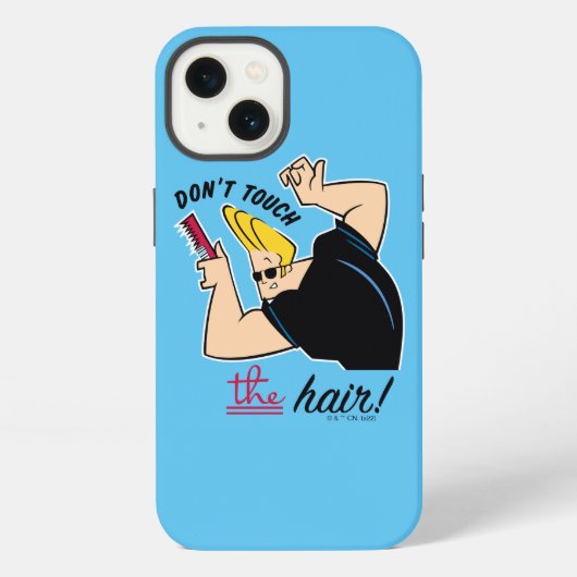 Johnny Bravo Comb - Don't Touch The Hair! iPhoneケース (裏面)