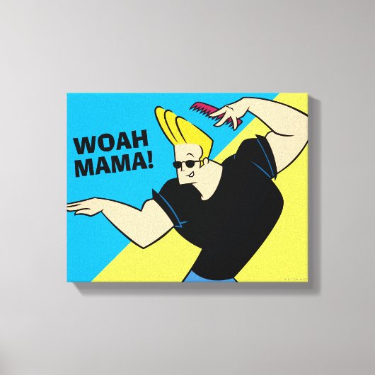 Johnny Bravo Combing Hair キャンバスプリント (正面)