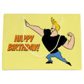 Johnny Bravo Flexing ラージペーパーバッグ (正面)