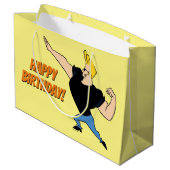 Johnny Bravo Flexing ラージペーパーバッグ (裏面アングル)