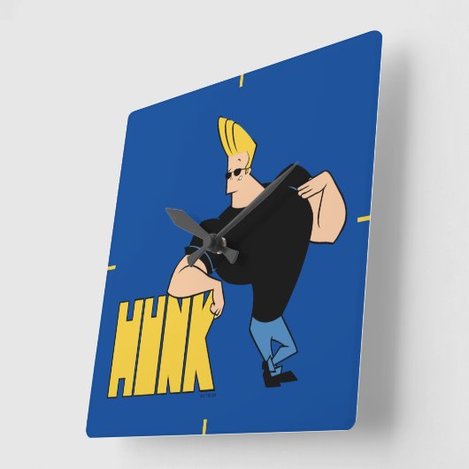 Johnny Bravo - Hunk スクエア壁時計 (傾斜)