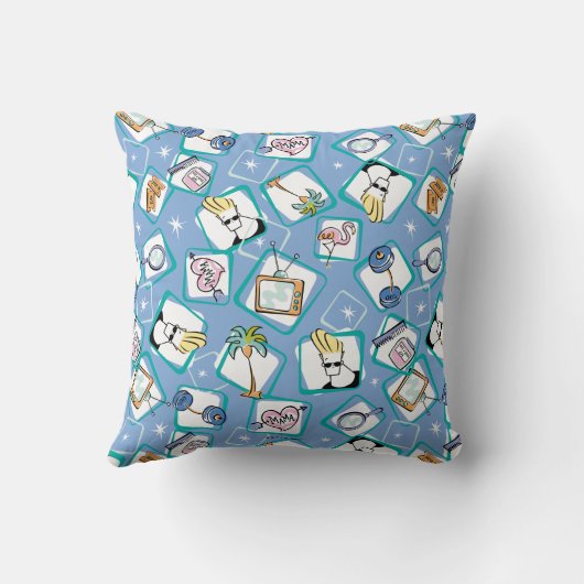 Johnny Bravo Icon Pattern クッション (裏面)