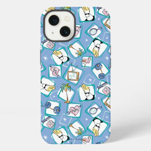 Johnny Bravo Icon Pattern iPhoneケース (裏面)