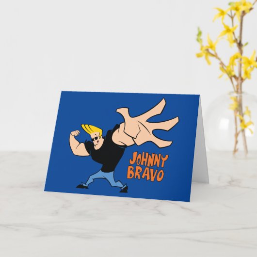 Johnny Bravo Iconic Pose カード (黄色い花)