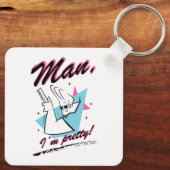 Johnny Bravo - Man I'm かわいらしレトロ キーホルダー (裏面)