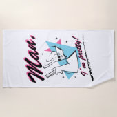 Johnny Bravo - Man I'm かわいらしレトロ ビーチタオル (正面)