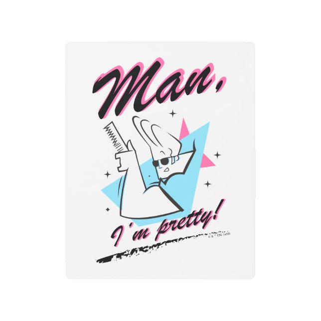 Johnny Bravo - Man I'm かわいらしレトロ メタルプリント (正面)