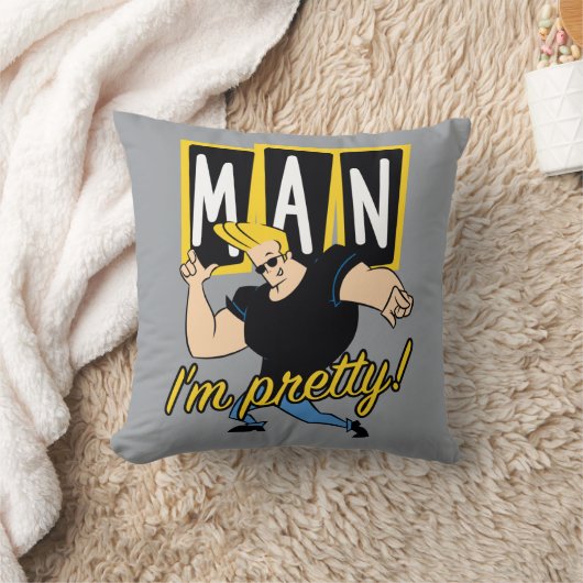 Johnny Bravo - Man I'm Pretty クッション (ブランケット)