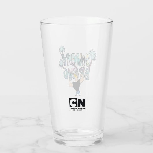 Johnny Bravo Palm Tree Name タンブラーグラス (裏面)