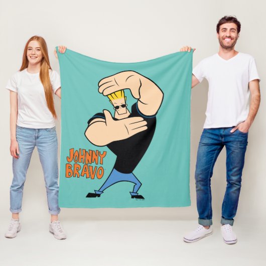 Johnny Bravo Picture Frame Pose フリースブランケット (インサイチュ)