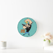 Johnny Bravo Picture Frame Pose ラウンド壁時計 (ホーム)