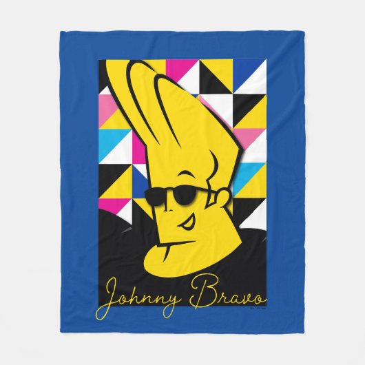 Johnny Bravo Pop Art Graphic フリースブランケット (正面)
