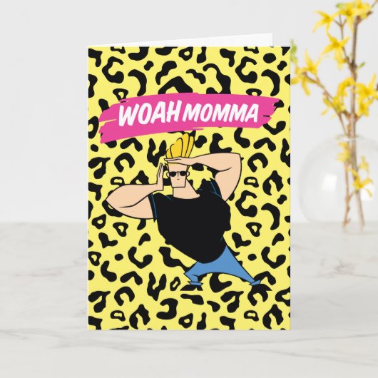 Johnny Bravo - Woah Momma カード (黄色い花)