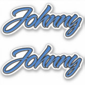 Johnny Name blue Aufkleber Sticker Stickerset シール (正面)