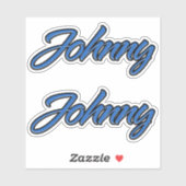 Johnny Name blue Aufkleber Sticker Stickerset シール (シート)