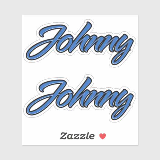 Johnny Name blue Aufkleber Sticker Stickerset シール (シート)