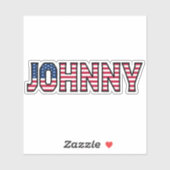 Johnny Name Vorname USA Sticker Stickerset シール (シート)
