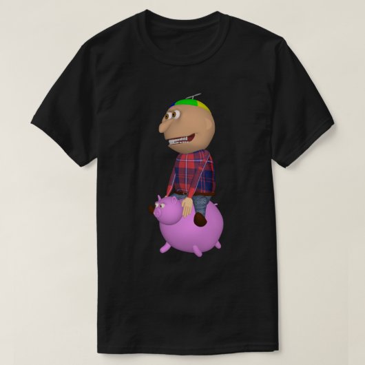 Johnny Riding a Pig T-shirt Tシャツ (デザイン正面)