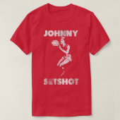 JOHNNY SETSHOT a funny basketball graphic Tシャツ (デザイン正面)