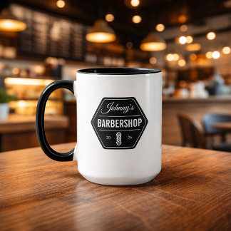 JOHNNY'S BARBERSHOP / カスタマイズ可能なバーバーショップ マグカップ