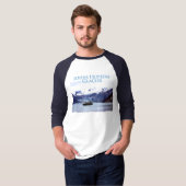 Johns Hopkinsの氷河基本的な3/4の袖のRaglan Tシャツ (正面フル)