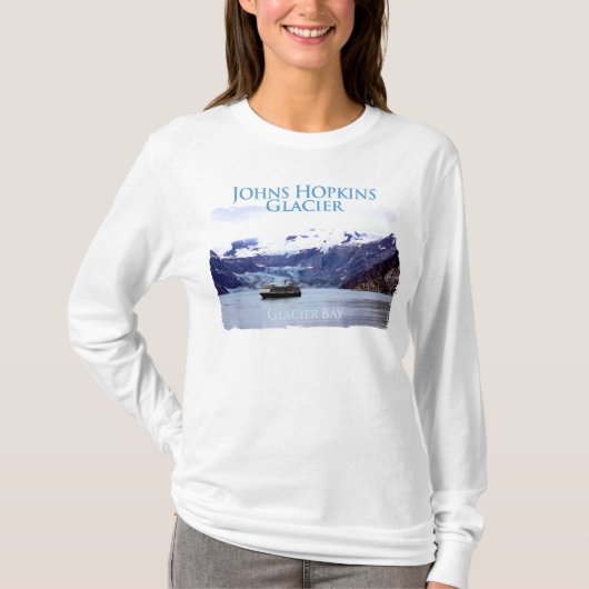 Johns Hopkinsの氷河女性長袖 Tシャツ (正面)