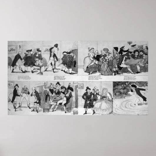 Johnson, 1794によるSpendthriftsのレッスン ポスター (正面)