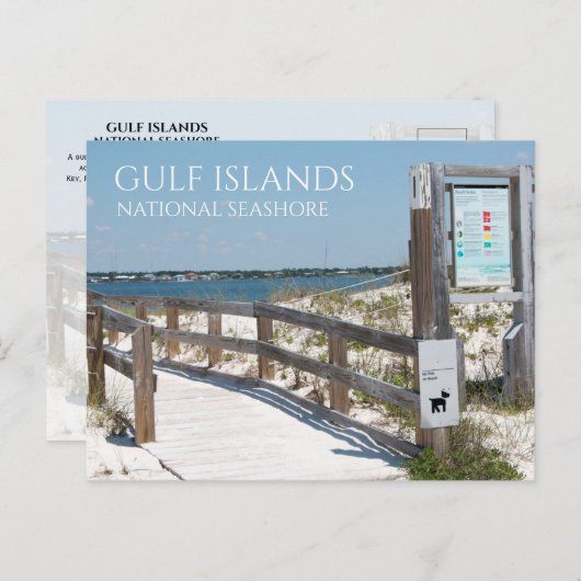 Johnson Beach Entrance, Gulf Islands NS, Florida ポストカード (正面/裏面)