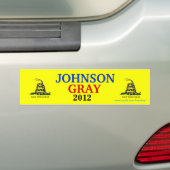 JOHNSON/GRAYガズデンの旗 バンパーステッカー (車上)