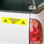 JOHNSON/GRAYガズデンの旗 バンパーステッカー (トラック上)