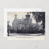 Johnson Library, Hackensack New Jerseyヴィンテージ ポストカード (正面/裏面)