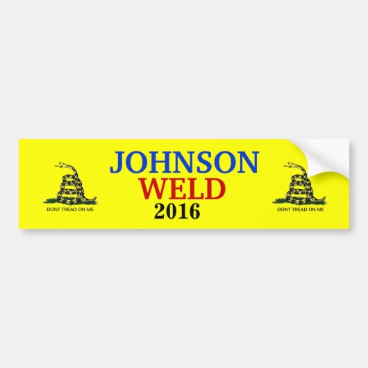 JOHNSON/WELDガズデンの旗 バンパーステッカー (正面)