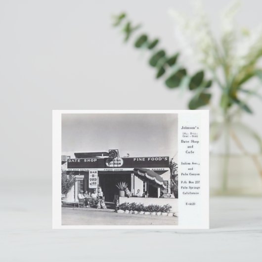 Johnson'sカフェ、Palm春、カリフォルニアヴィンテージ ポストカード (スタンド正面)