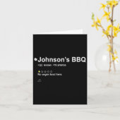Johnson's Bbq NoビーガンフードはこちらOne Star In Back カード (黄色い花)