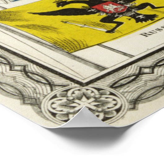 Johnson's new chart of national emblems, 1868 ポスター (角)