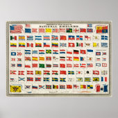 Johnson's new chart of national emblems, 1868 ポスター (正面)