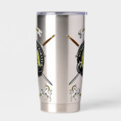 Johnstone Clan Badge Tartan & Swords 保温保冷タンブラー (左面)