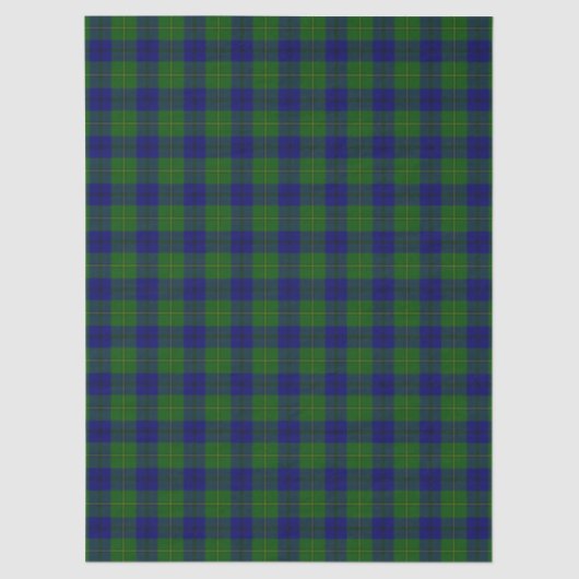 Johnstone tartan blue green plaid 薄葉紙 (正面)