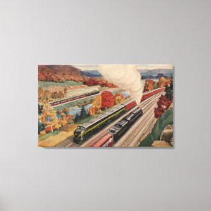 Johnstown、ペンシルバニア(商業の列車) キャンバスプリント