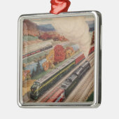 Johnstown、ペンシルバニア(商業の列車) メタルオーナメント (左)