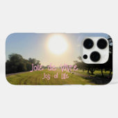 Joie de Vivreの電話ケース – ピンク版 Case-Mate iPhoneケース (裏面 (横))