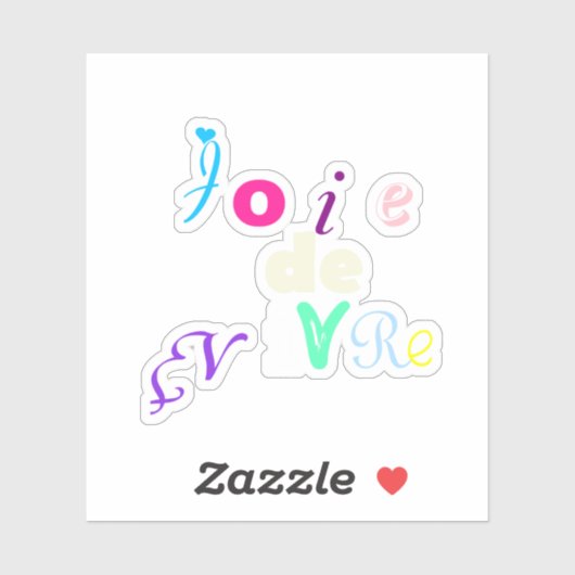 Joie de vivre-カスタムCut Vinylシール シール (シート)