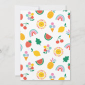 Join in the Fun Coloful Playful First Birthday 招待状 (裏面)