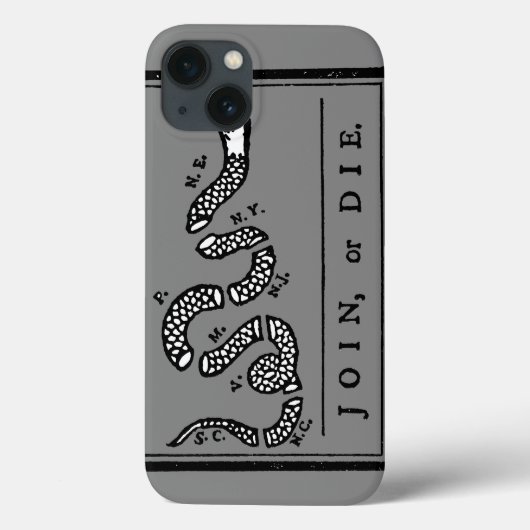 Join Or Die Cartoon, 1754 Case-Mate iPhoneケース (裏面)