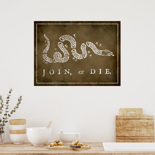 Join or Die Print ポスター (キッチン)