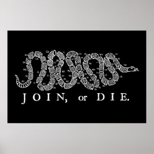 Join or Die Print ポスター