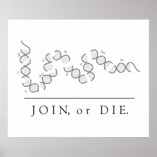Join or Die - Science poster ポスター (正面)