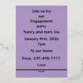 Join our engagement party 箔シーズンカード (裏面)