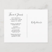 Join Our Intimate Wedding Celebration インビテーションポストカード (裏面)