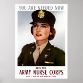 Join The Army Nurse Corps ポスター (正面)